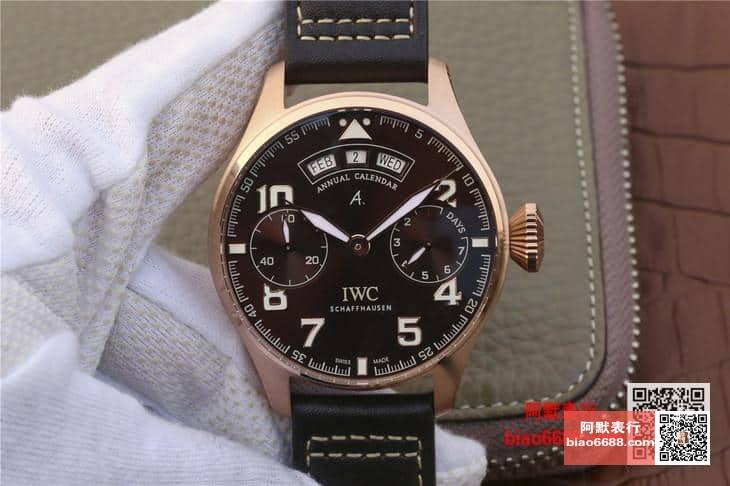 IWC 아이더블유씨 빅 파일럿 애뉴얼 캘린더 로즈골드 블랙다이얼