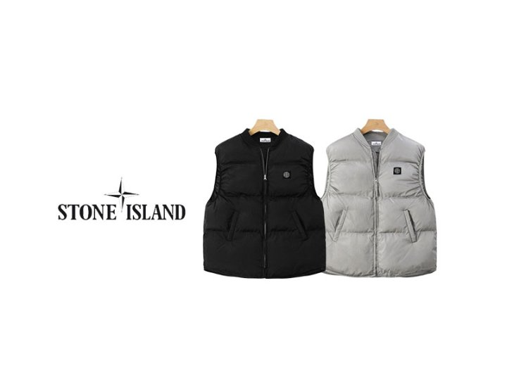 STONE ISLAND 스톤아일랜드 글로시 패딩조끼