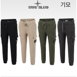 STONE ISLAND 스톤아일랜드 뒤포인트 안기모 슬림배기 카고 조거팬츠