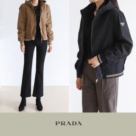 PRADA 프라다 24FW 집업 우븐 하이넥 재킷