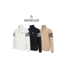 MONCLER 몽클레어 삼선 반집업 니트