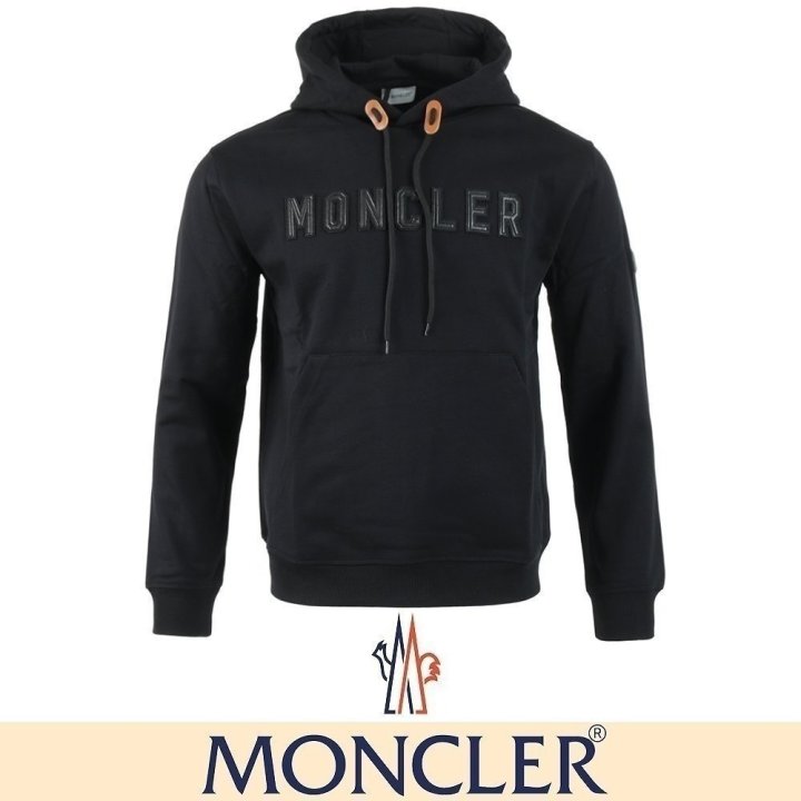 MONCLER 몽클레어 가죽 로고 후드