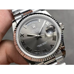 ROLEX 로렉스 데이데이트 그레이 로만 다이얼 화이트 골드 금통 36mm