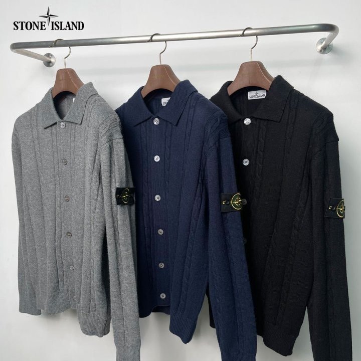 STONE ISLAND 스톤아일랜드 카라 가디건