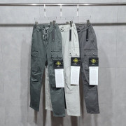 STONE ISLAND 스톤아일랜드 뒤포인트 안기모 피그먼트 스판 슬림 카고팬츠