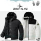 STONE ISLAND 스톤아일랜드 배색 후드 패딩 점퍼