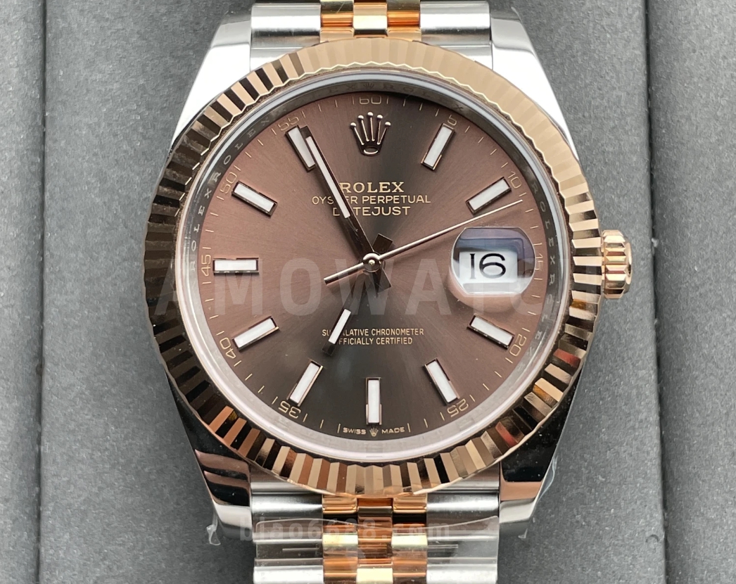 ROLEX 로렉스 데이저스트 브라운 다이얼 콤비 41mm