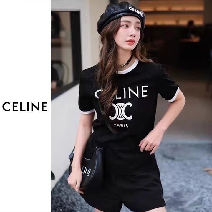 CELINE 셀린느 로고배색 반팔 티셔츠 2COLOR