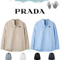 PRADA 프라다 옥스 헨리넥 셔츠