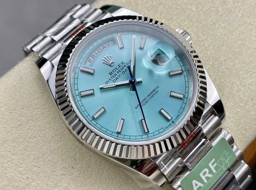 ROLEX 로렉스 데이데이트 아이스블루 바인덱스 다이얼 화이트골드 40mm