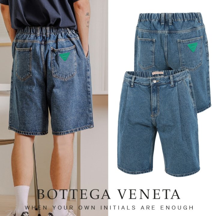 BOTTEGA VENETA 보테가베네타 그린 트라이앵글 원턱 세미오버 하프진