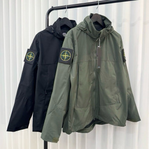 STONE ISLAND 스톤아일랜드 더블 와펜 패치 바람막이