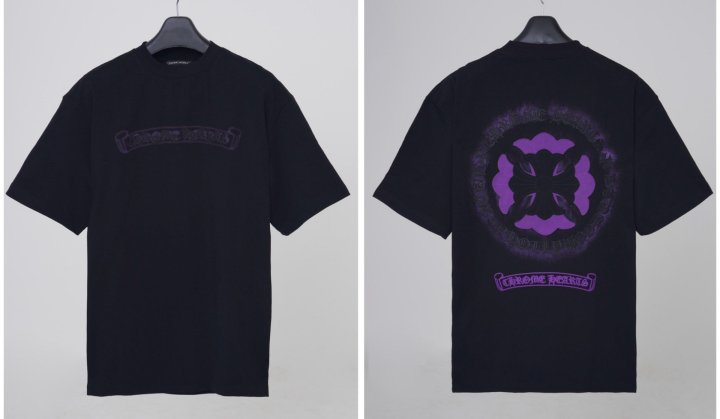 CHROME HEARTS 크롬하츠 레더나염 반팔 오버핏 2COLOR