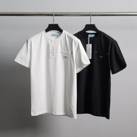 PRADA 프라다 포켓포인트 라운드 반팔티