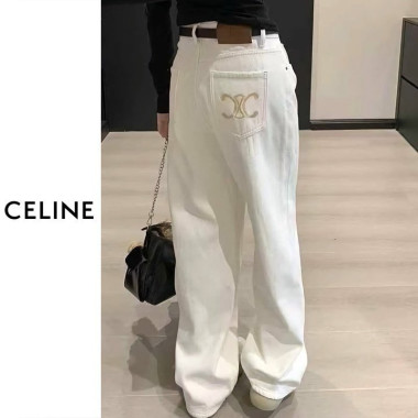 CELINE 셀린느 백 트리오페 데님 팬츠