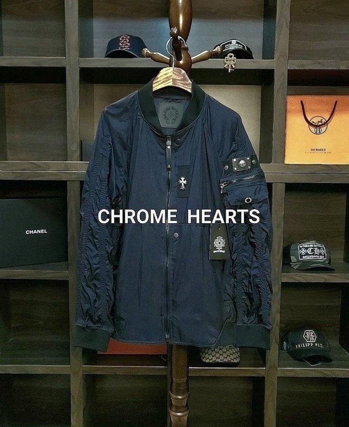 CHROME HEARTS 크롬하츠 크로스 카라 메탈스터드 윈드 바람막이
