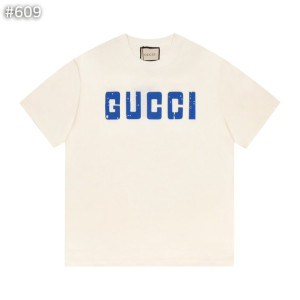 GUCCI 구찌 프론트 블루 로고 반팔티셔츠
