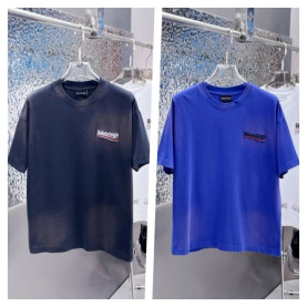 BALENCIAGA 발렌시아가 워싱 피그먼트 자수 반팔
