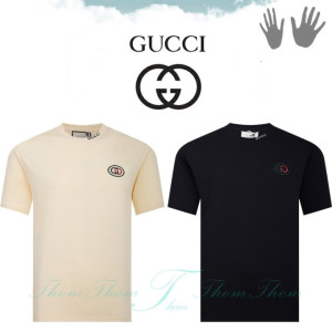 GUCCI 구찌 로고자수 반팔티