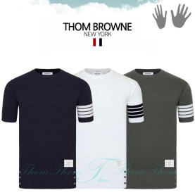 THOM BROWNE 톰브라운 라운드 니트 반팔