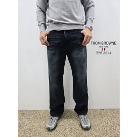 THOM BROWNE 톰브라운 스판 세미와이드 청바지