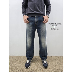 THOM BROWNE 톰브라운 세미와이드 청바지