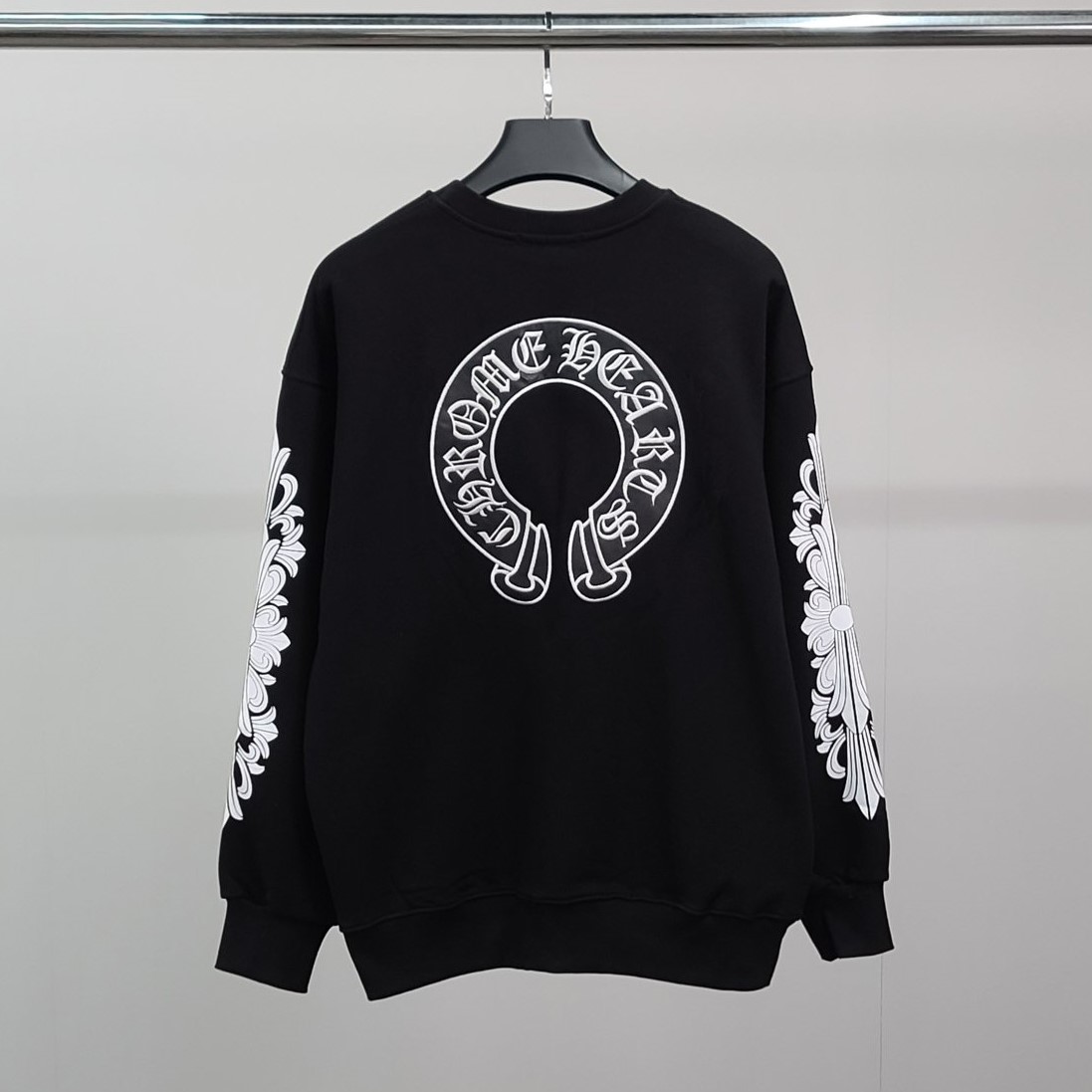 CHROME HEARTS 크롬하츠 래더 자수말굽 오버핏 맨투맨