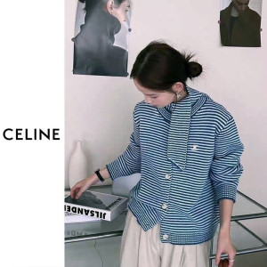 CELINE 셀린느 스트라이프 머플러 니트 3COLOR