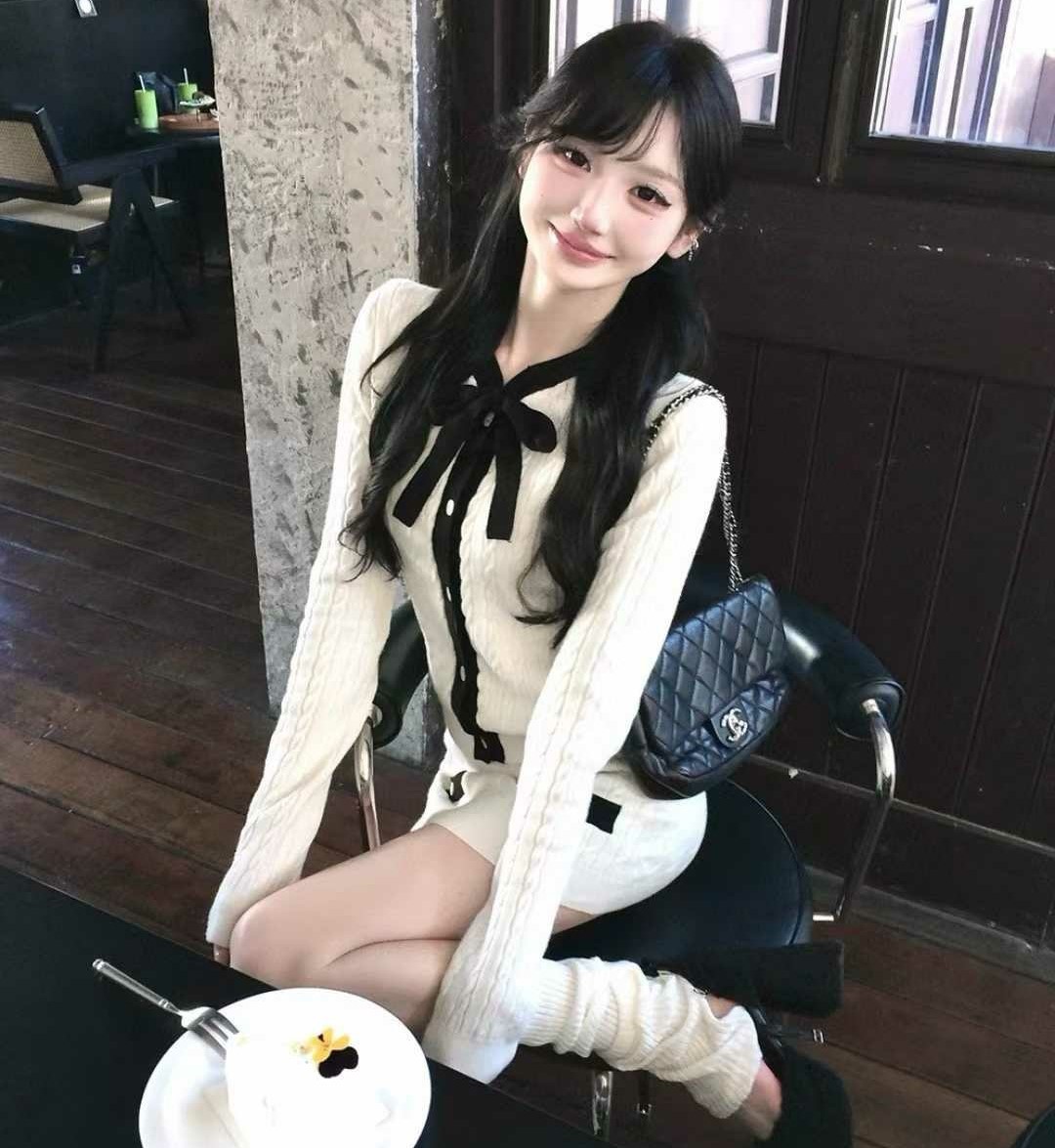 ALEXANDER WANG 알렉산더왕 보우스트랩 니트 투피스 세트