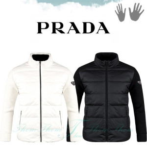 PRADA 프라다 덕다운 니트 패딩 점퍼