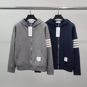 THOM BROWNE 톰브라운 4바 룩백 후드 집업 자켓