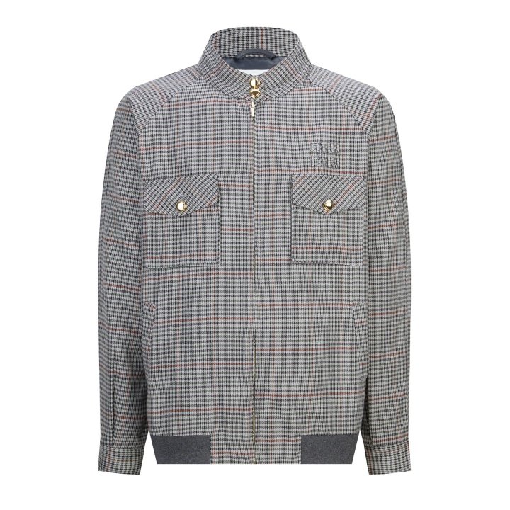 MIUMIU 미우미우 체크 블루종 자켓