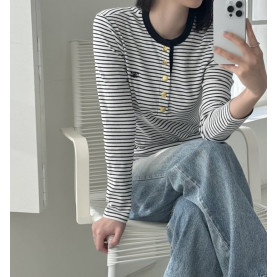 CELINE 셀린느 골드 버튼 니트