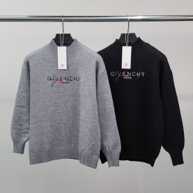 GIVENCHY 지방시 그라데이션 자수로고 울 반목 니트