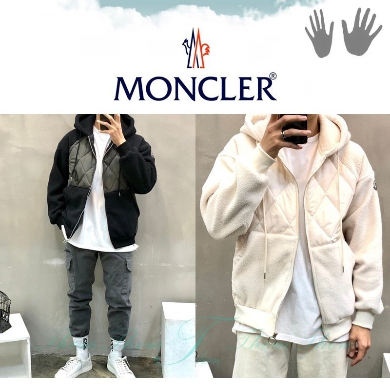 MONCLER 몽클레어 후리스 퀄팅 패딩 후드집업