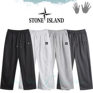STONE ISLAND 스톤아일랜드 보아털 스웻 와이드 팬츠