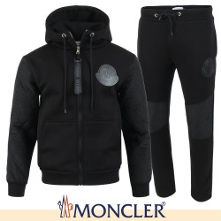 MONCLER 몽클레어 가죽로고 패딩 레이어드 셋업