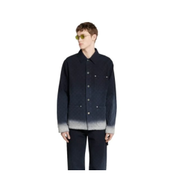 GUCCI 구찌 블리치 GG 자카드 코튼 데님 셔츠 자켓