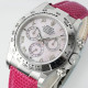 ROLEX 로렉스 데이저스트 데이토나 비치 에디션 핑크 자개 로만 다이얼 가죽 스트랩 40mm 116519