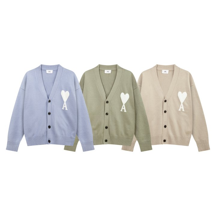 AMI 아미 8158 빅 하트 가디건