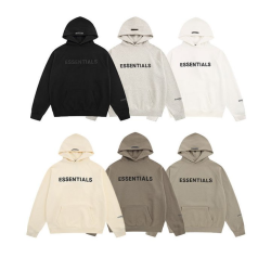 FEAR OF GOD 피어오브갓 에센셜 808 프론트 로고 플리스 후드