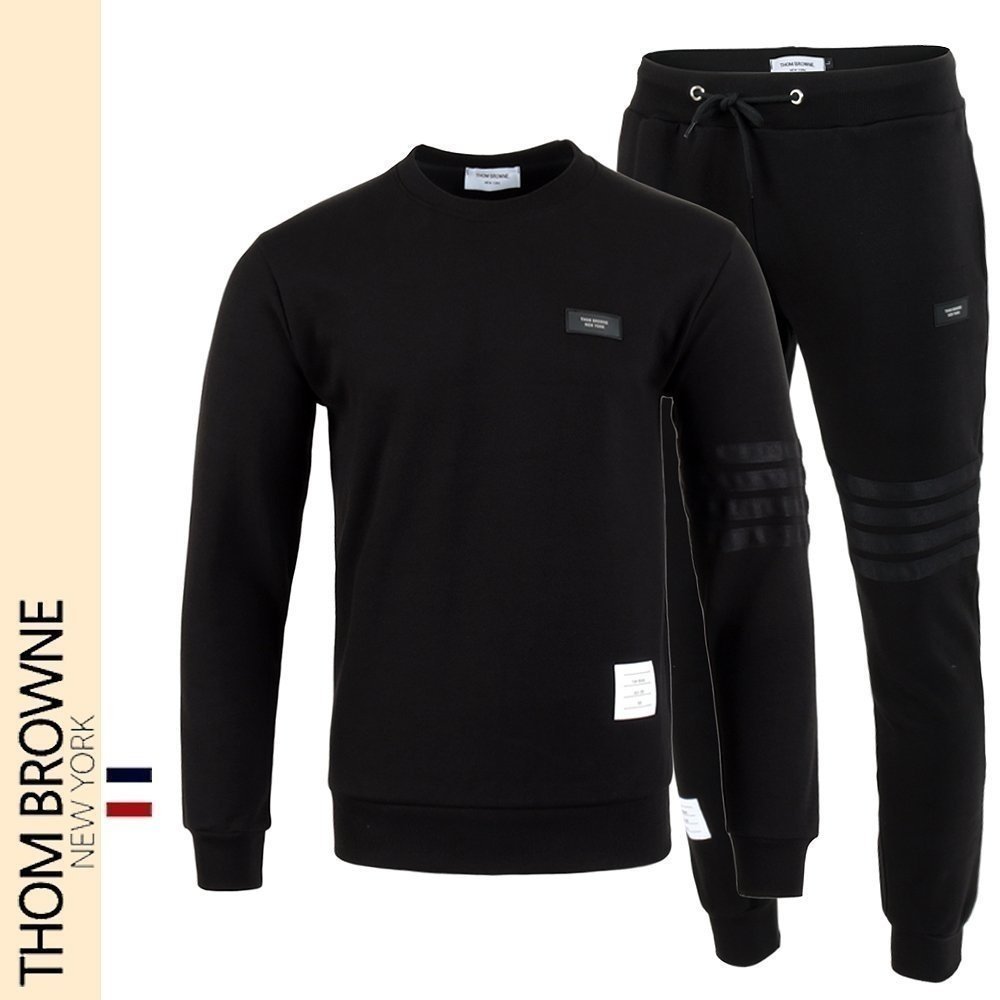 ●2월 판매 20위● THOM BROWNE 톰브라운 블랙 4바 맨투맨 셋업