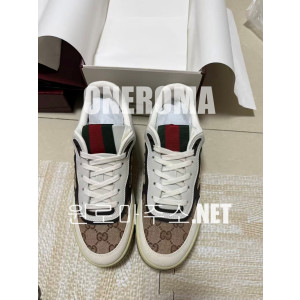 구찌 리웹 베이지 에보니 스니커즈