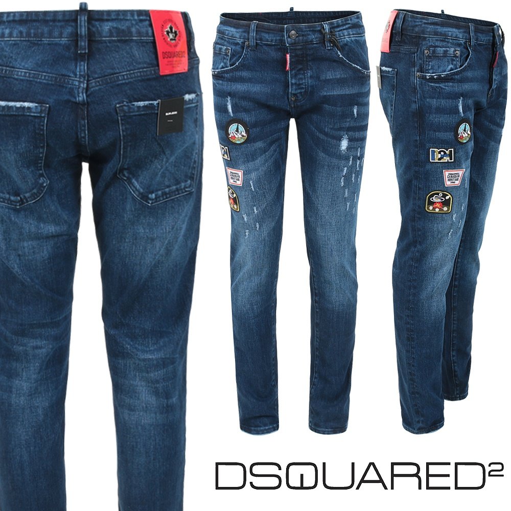 DSQUARED2 디스퀘어드2 헤리티지 와팬 슬림 일자진