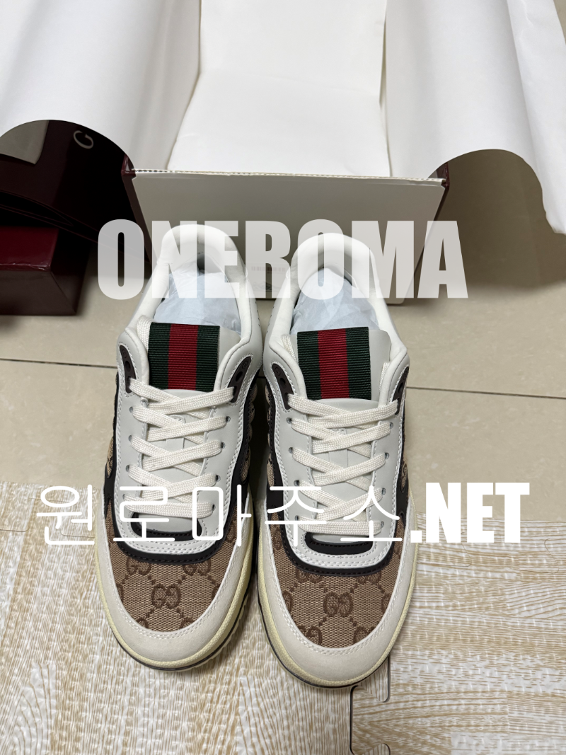 구찌 리웹 스니커즈 베이지