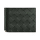 ●보테가 베네타  인트레치아토 빌 클립 지갑 다크 그린●