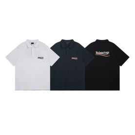 BALENCIAGA 발렌시아가 701 웨이브 로고 카라 반팔