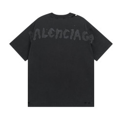 BALENCIAGA 발렌시아가 3213 뉴 이어 시리즈 백로고 구제 워싱 반팔