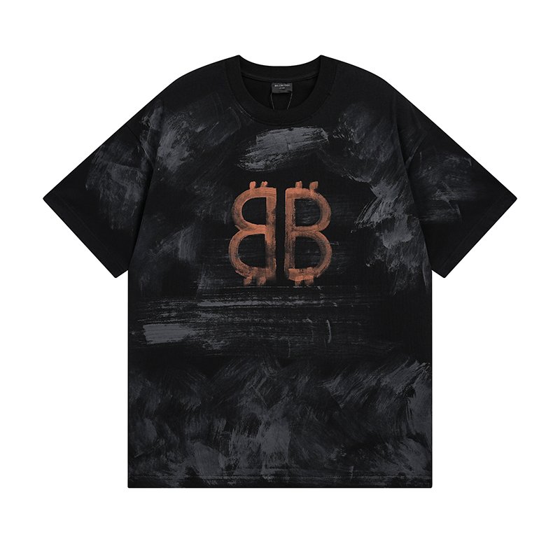 BALENCIAGA 발렌시아가 2356 BB 크립토 구제 워싱 반팔