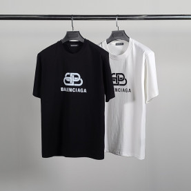 BALENCIAGA 발렌시아가 BB프린팅 코튼 반팔티